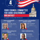 Food Council Committee for Good Government Breakfast Registration Opens!